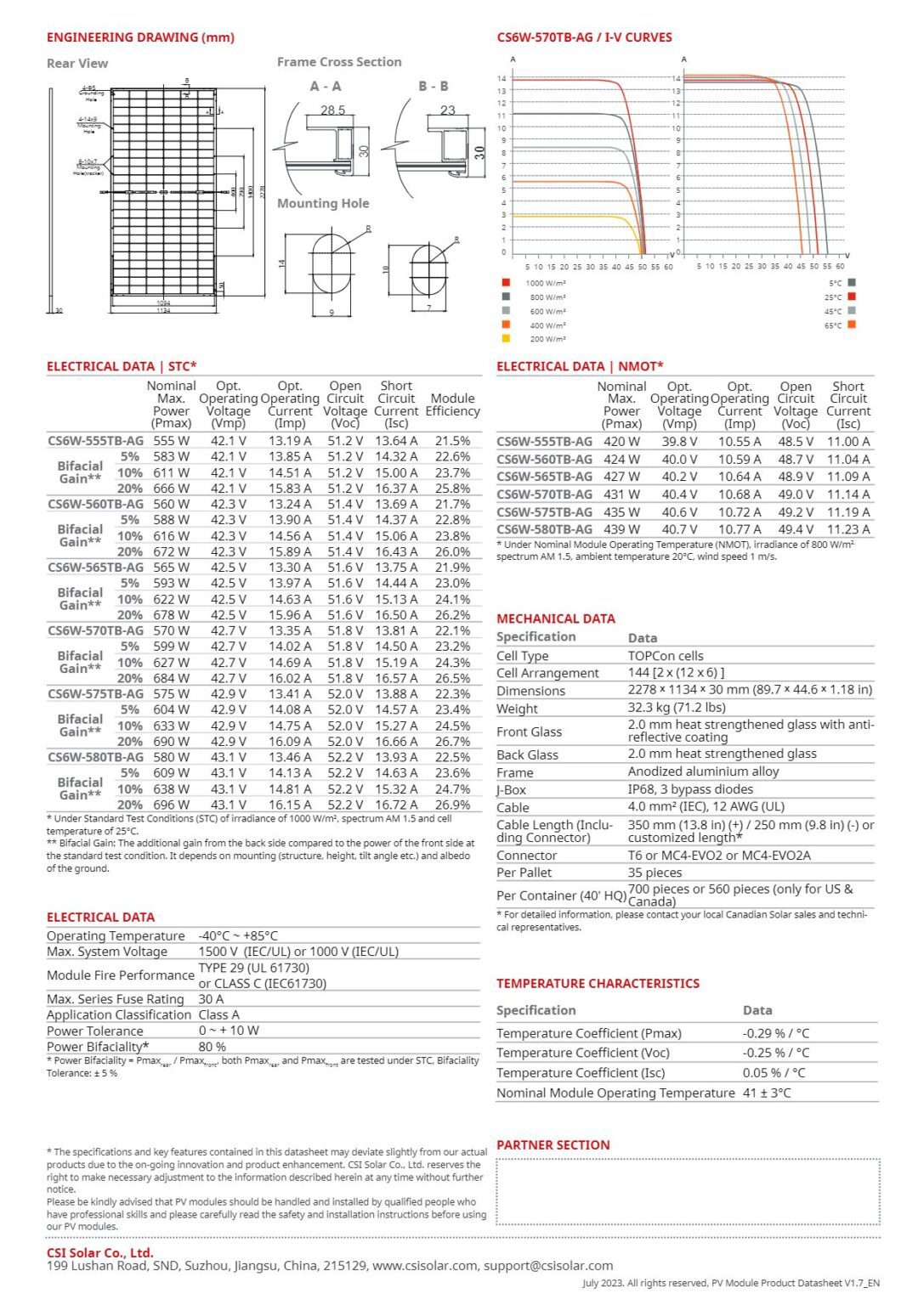 Canadian Solar Panel Topbihiku Cs W W N Type Uni Solar