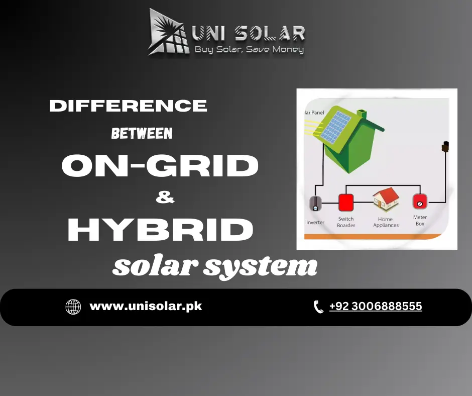 difference between on-grid and hybrid solar system